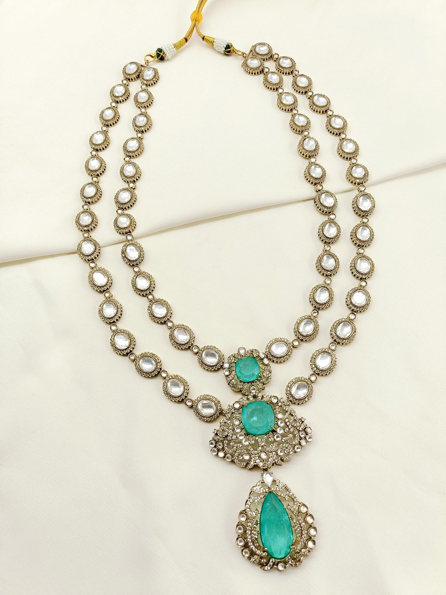 Mahir Mint Green Groom Victorian Neckpiece