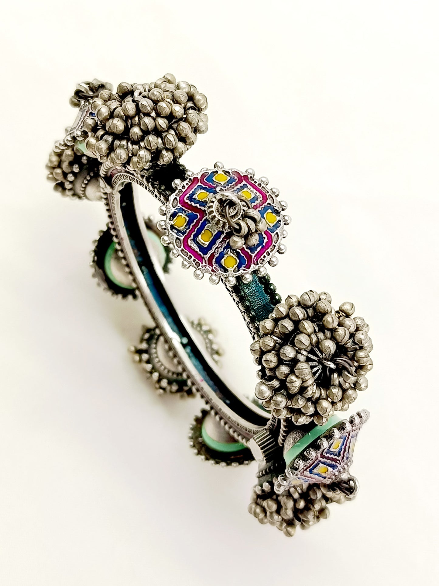 Aniruddha Multi Colour Oxidized Bangle