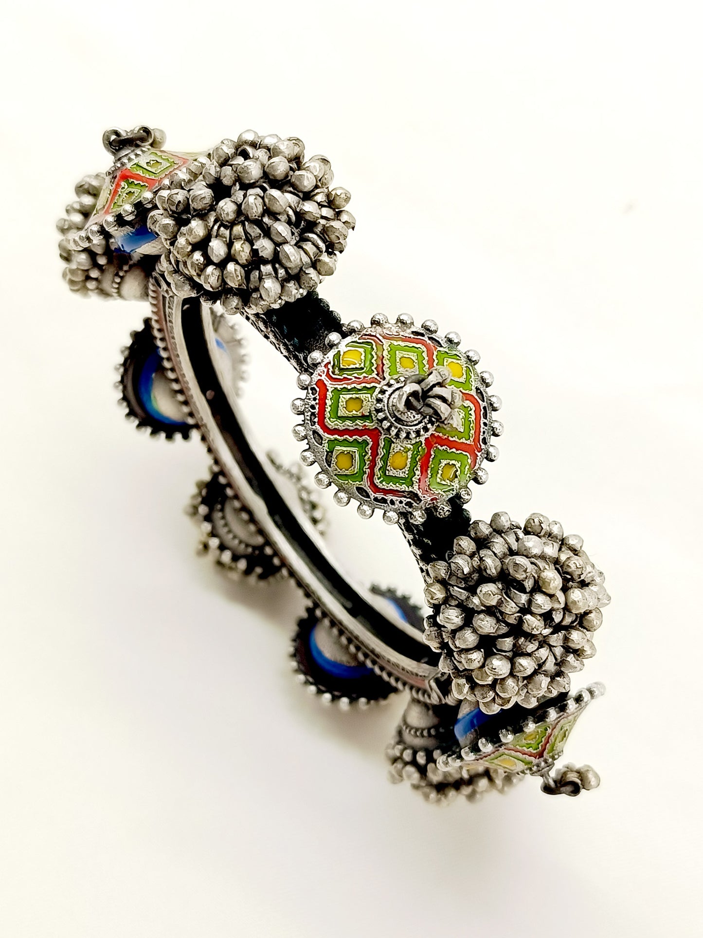 Vrunda Multi Colour Oxidized Bangle