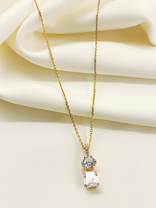 Neeharika 92.5 Silver Swarovski Stone Pendal