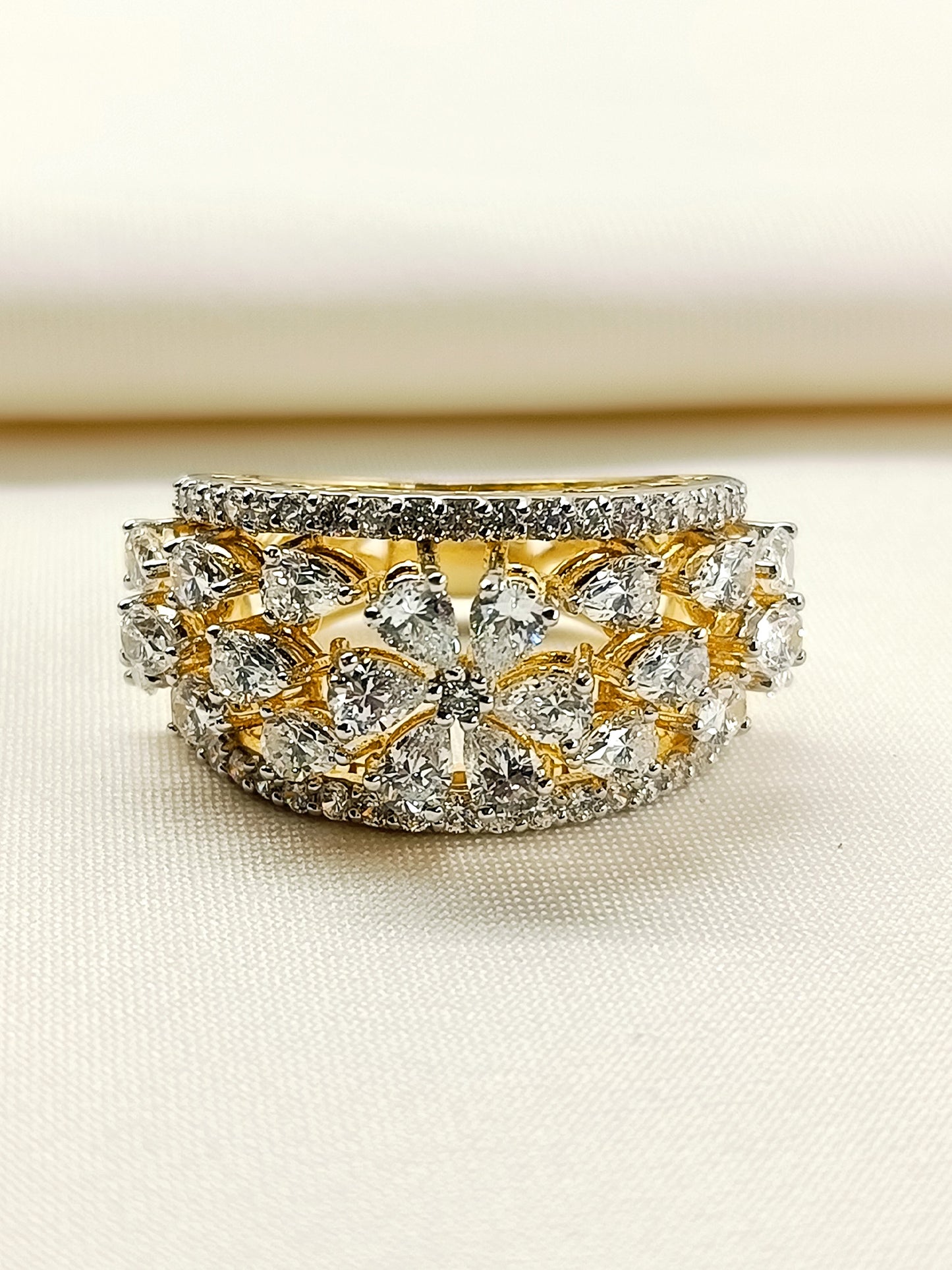 Raita 92.5 Silver Swarovski Stone Finger Ring