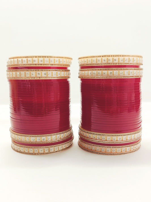 Lata Traditional Red Punjabi Chura