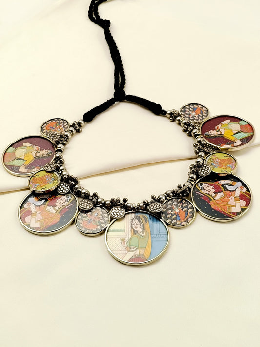 Paaro Multi Colour Oxidized Neckpiece