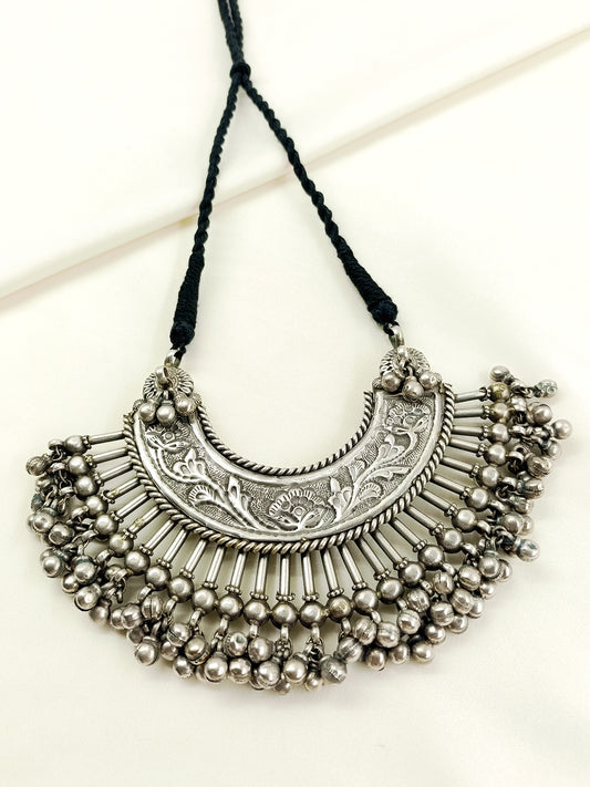 Rajkumari Plain Oxidized Neckpiece