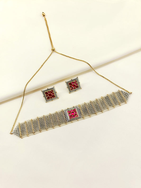 Upwan Ruby Boutique Choker Set