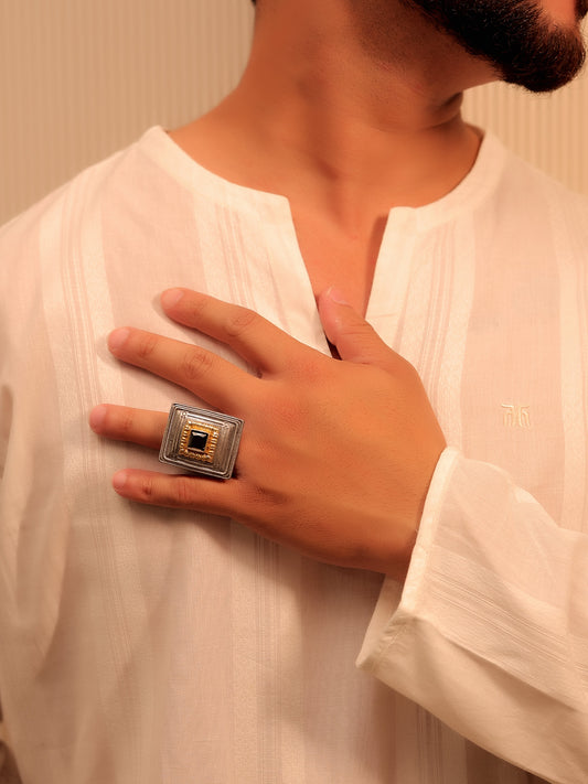 Gaurik Black Men's Finger Ring