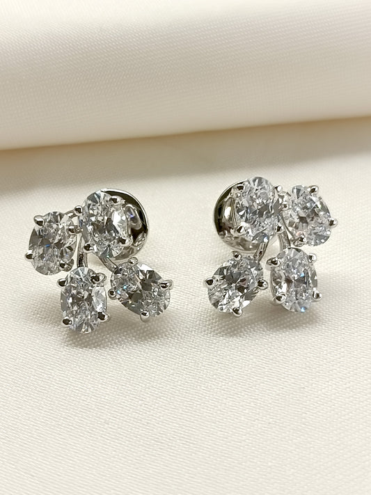 Nirvi 92.5 Silver Swarovski Stone Tops