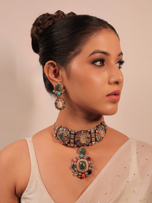 Samridhi Multi Colour Boutique Choker Set