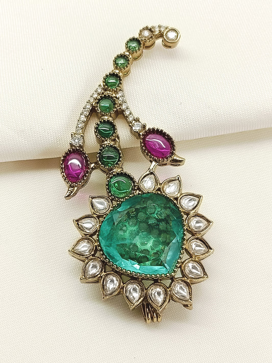 Umang Green Men's Brooch