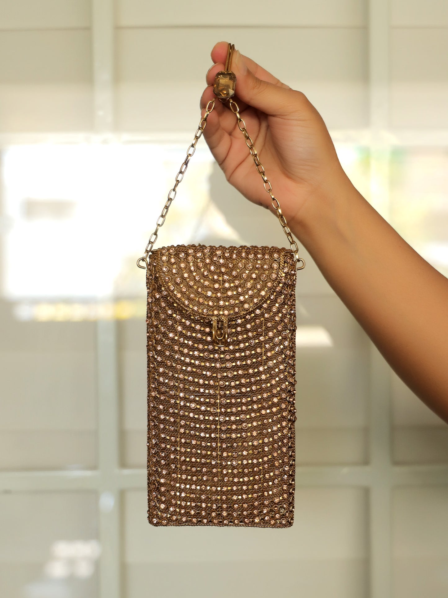 Renu Golden Mobile Pouch