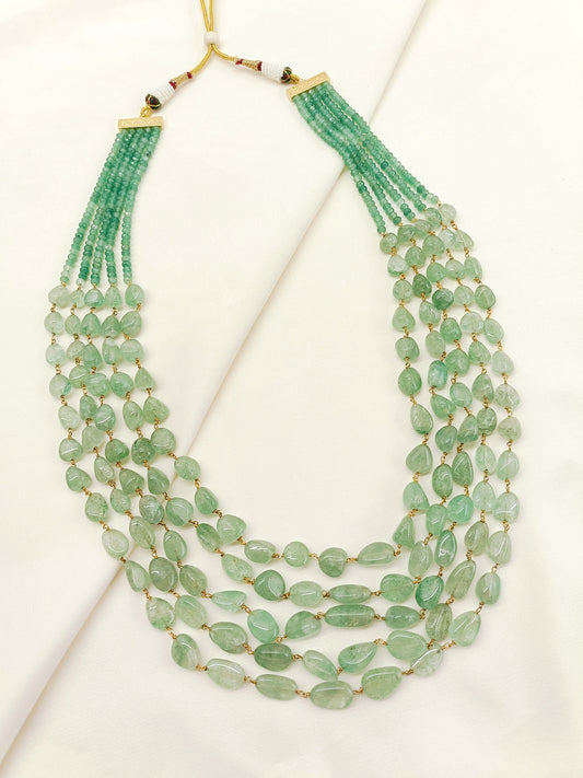 Swaraj Mint Green Groom Beads Neckpiece