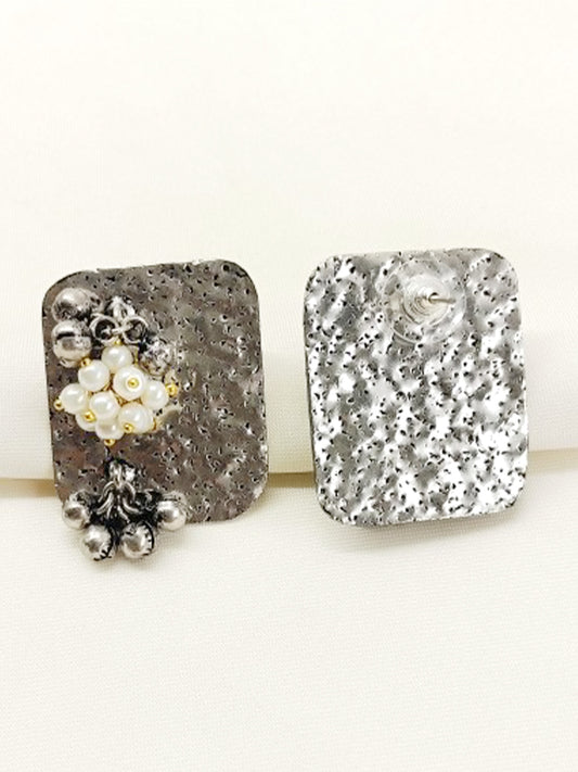 Chandrima White Pearl Oxidized Tops