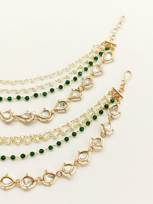 Estaa Green Traditional Ear Chain.