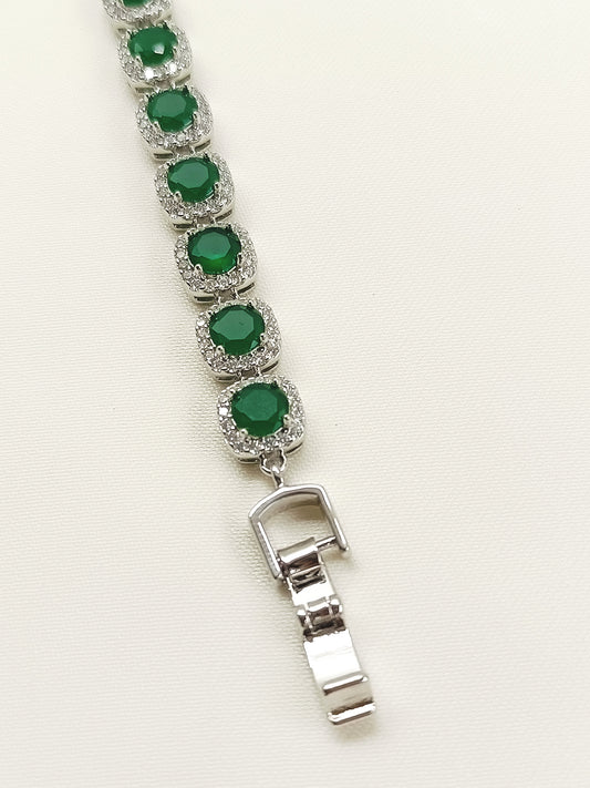 Chaitanya Green American Diamond Bracelet
