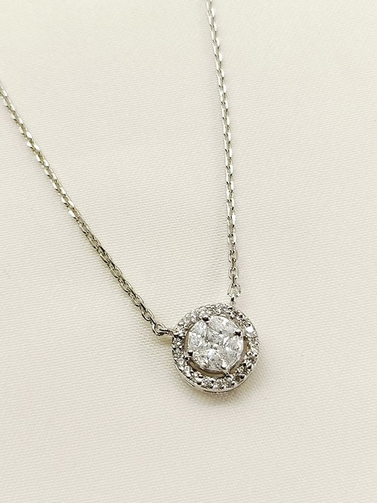 Zaahira 92.5 Silver Swarovski Stone Pendal