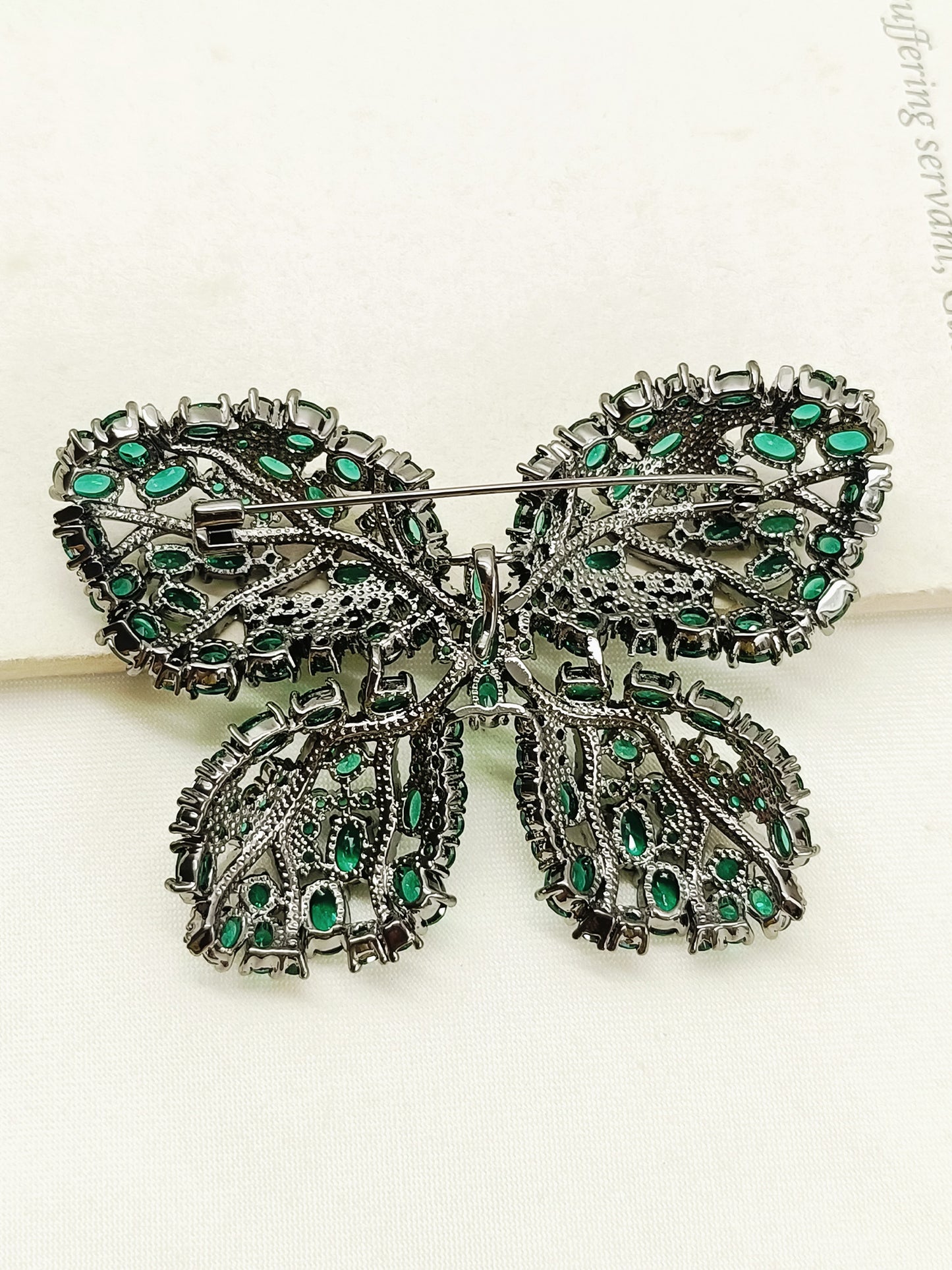 Sarvesh Green Butterfly Brooch