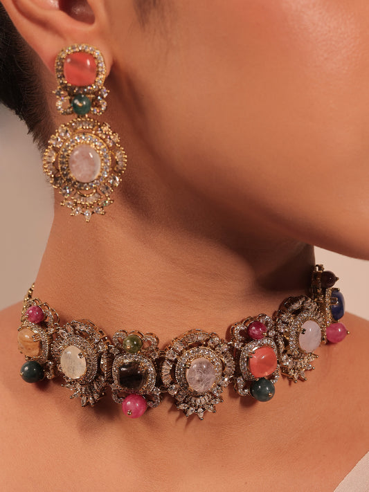 Bharvi Multi Colour Boutique Choker Set