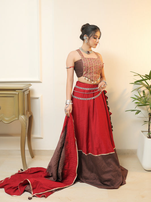 Baishaki Lehenga with Jewellery