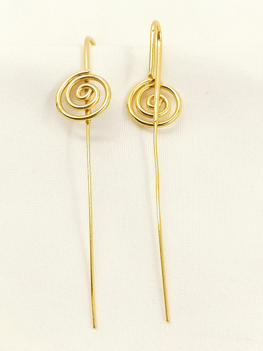 Mukul Men’s Gold-Tone Spiral Threader Earcuffs