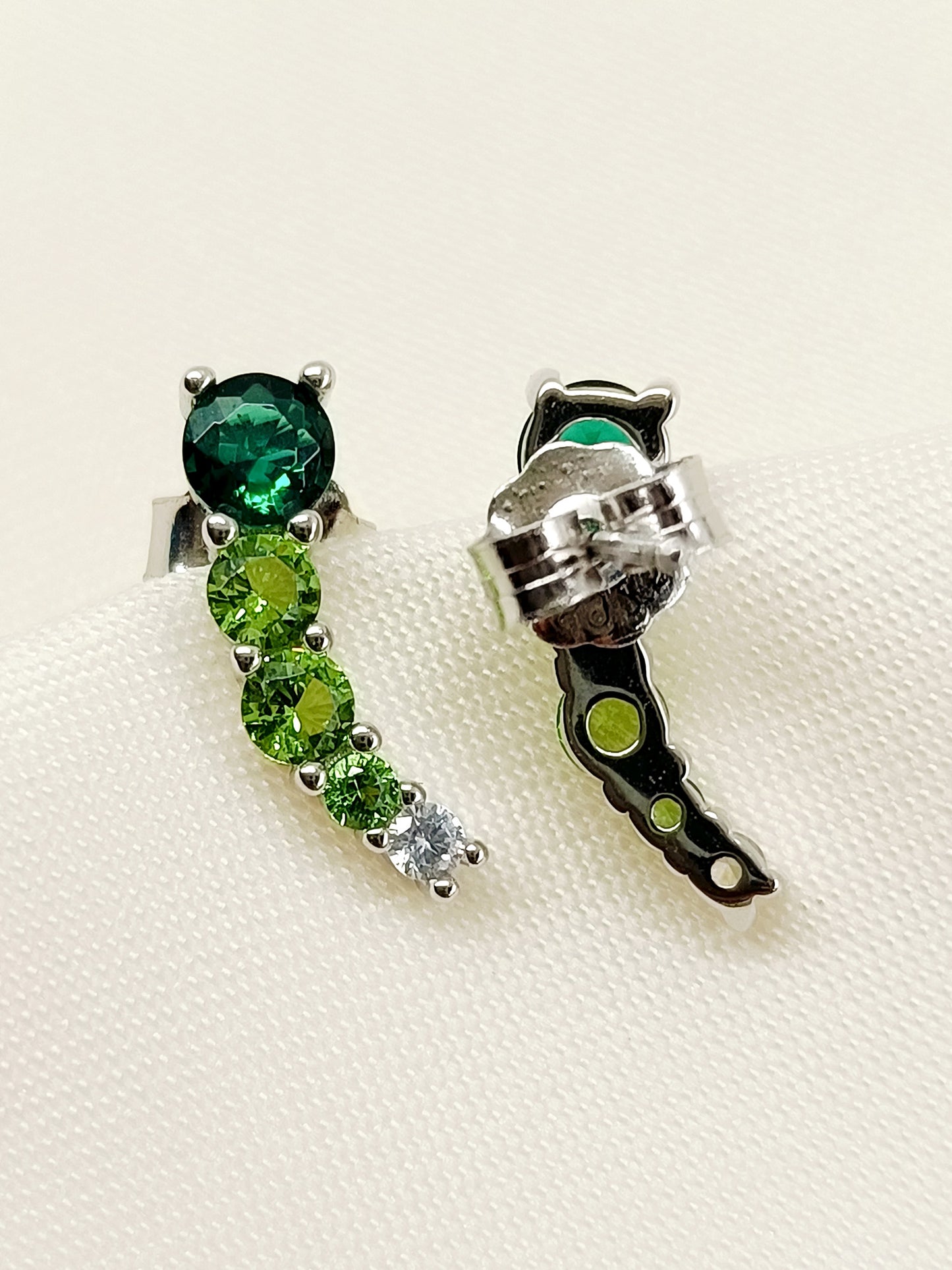 Kohinur Green 92.5 Silver Swarovski Stone Tops