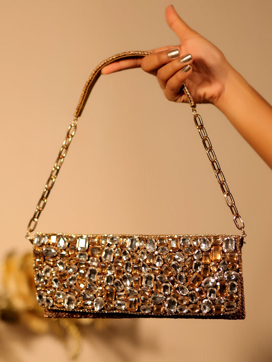 Chinmayi Golden Evening Clutch