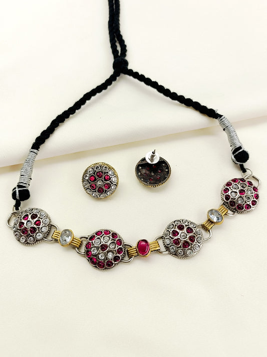 Ramani W&R Oxidized Choker Set