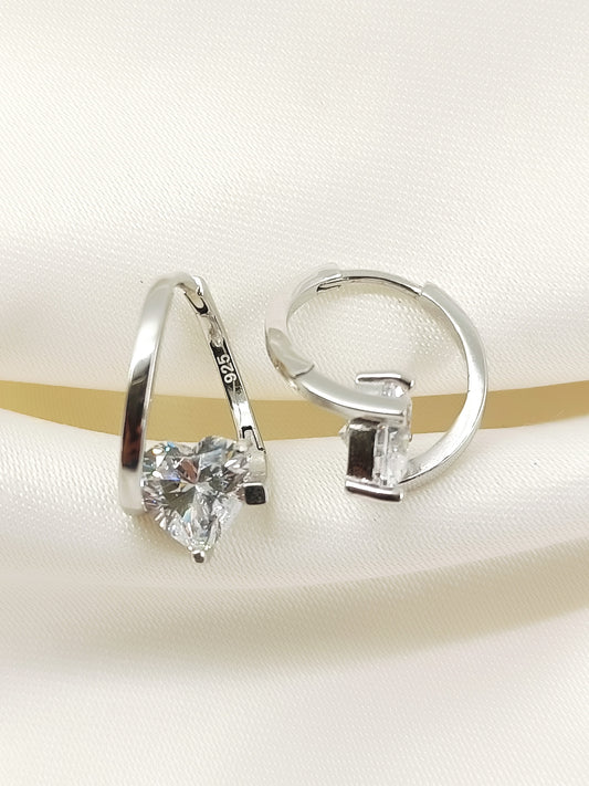 Sanjana White 92.5 Silver American Diamond Bali