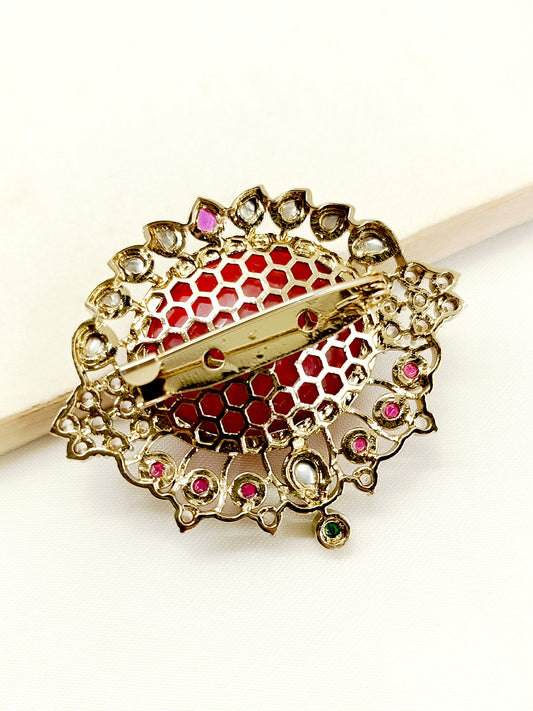 Maanas Ruby Men's Brooch