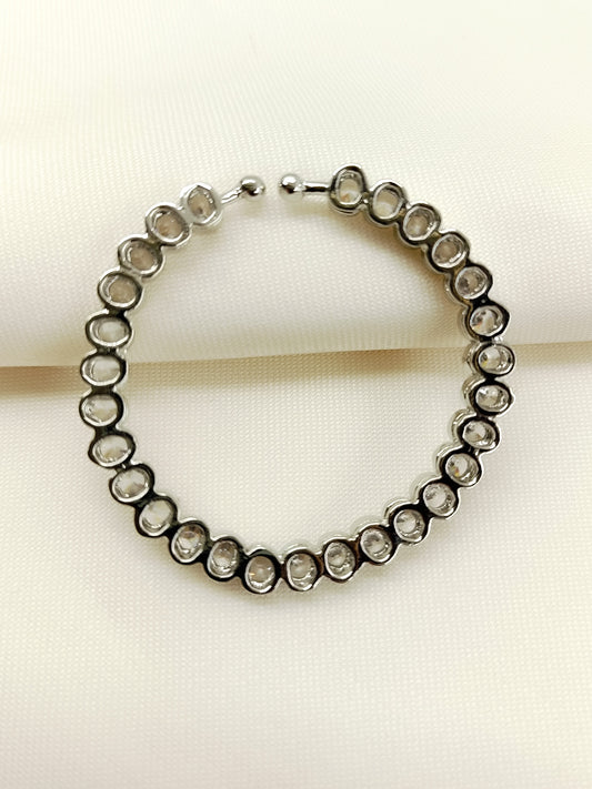 Zoey Silver American Diamond Nath