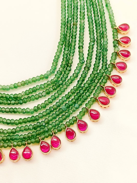 Aamna R&G Beads Neckpiece