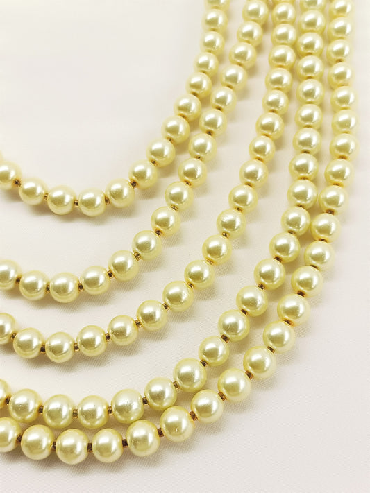 Jeevan Off White Groom Beads Neckpiece