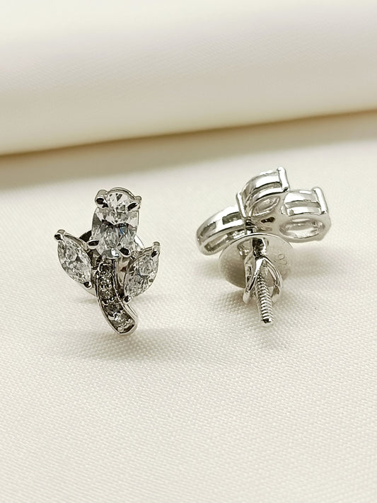 Anasat 92.5 Silver Swarovski Stone Tops