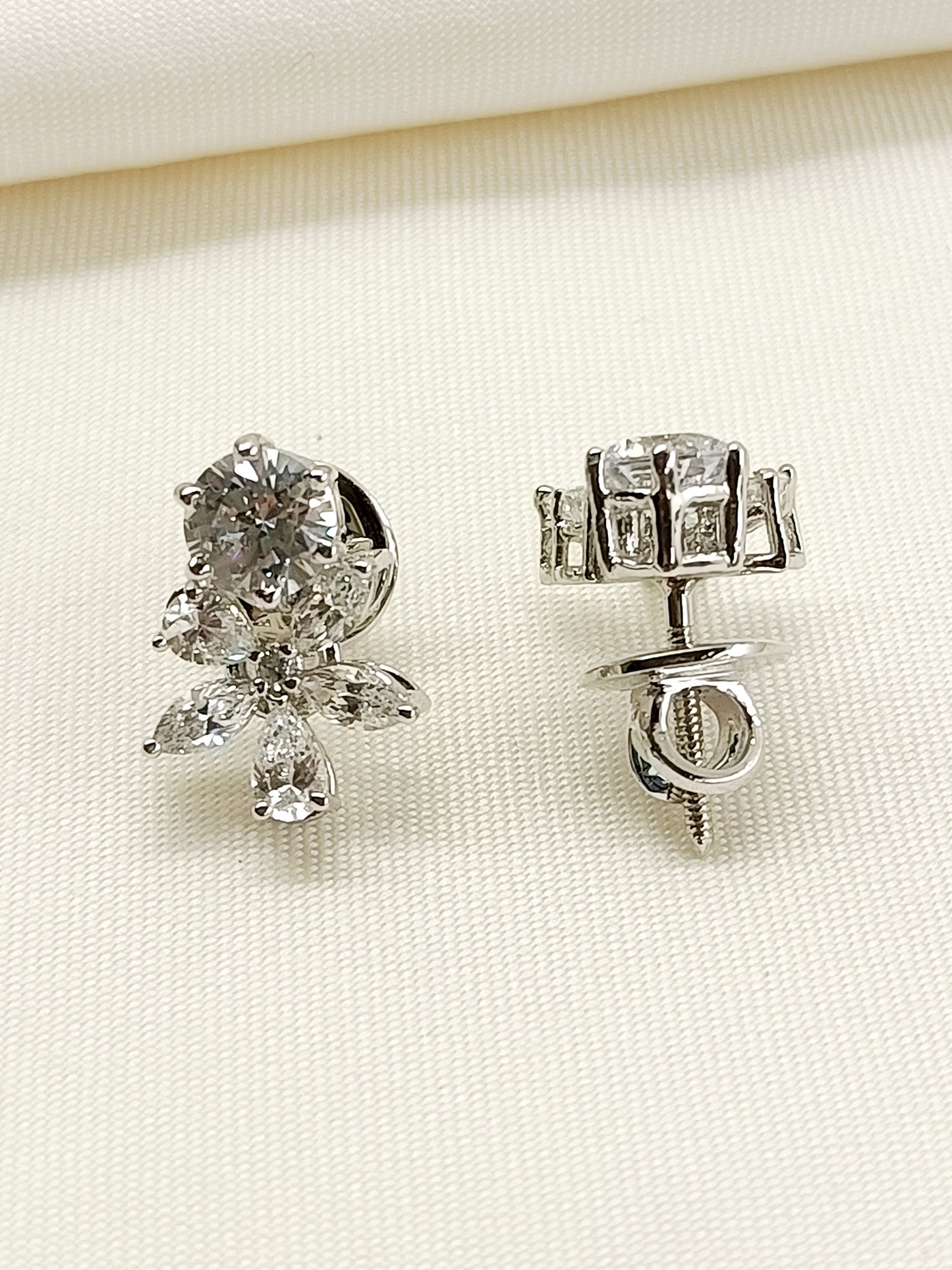 Ziva 92.5 Silver Swarovski Stone Tops