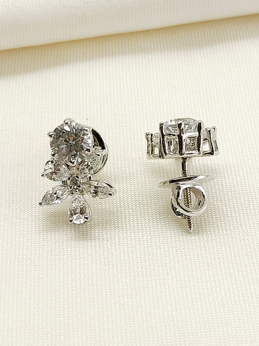 Ziva 92.5 Silver Swarovski Stone Tops