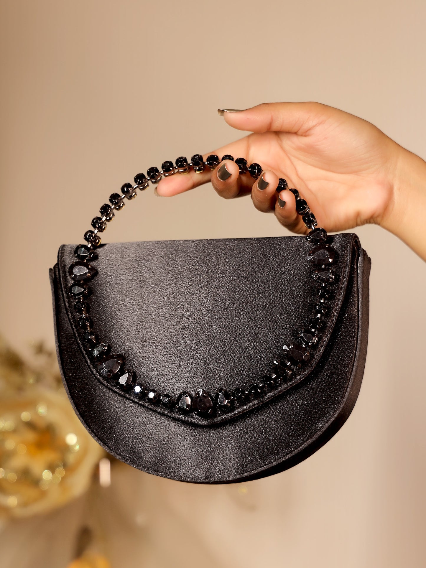 Dikshita Black Evening Clutch