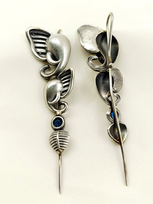 Devesh Blue Elephant Men's Earcuffs