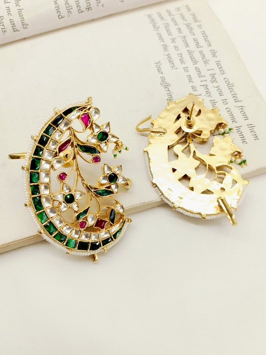 Saagnika Multi Colour Kundan Earcuff