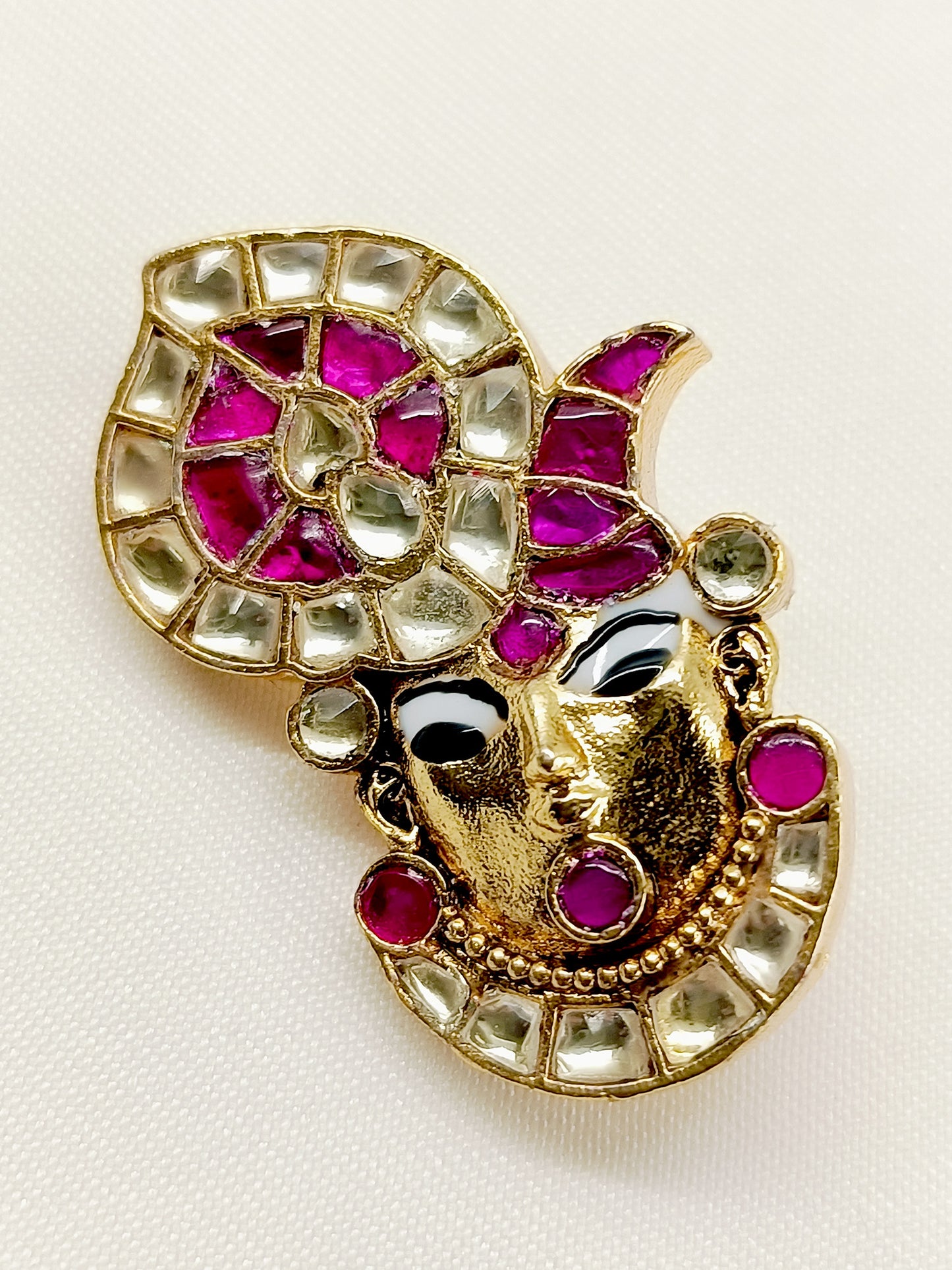 Harina Ruby Shrinath Ji Brooch