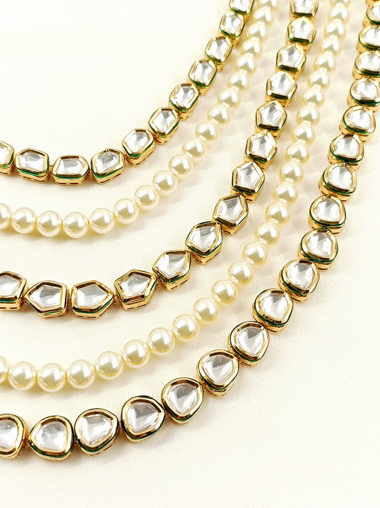 Kaushik White Groom Beads Neckpiece