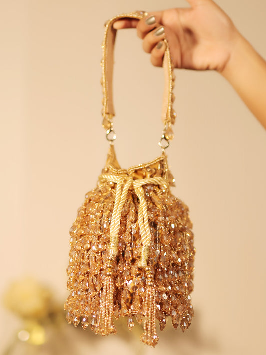 Jayla Golden Potli Bag