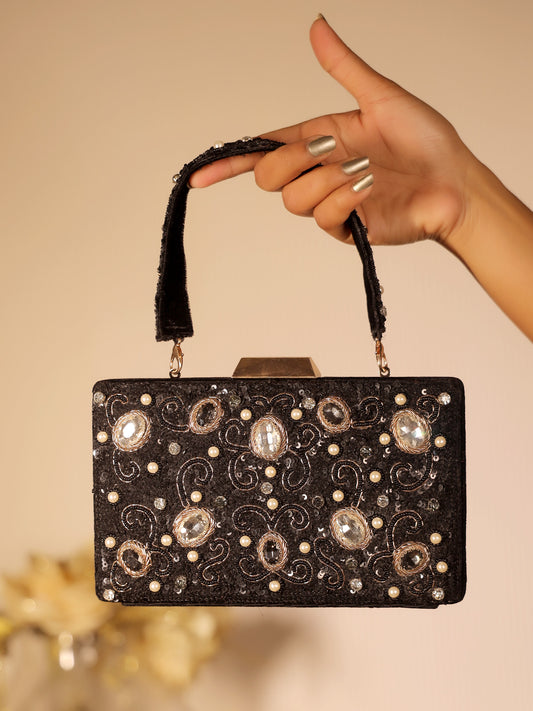Asmal Black Evening Clutch
