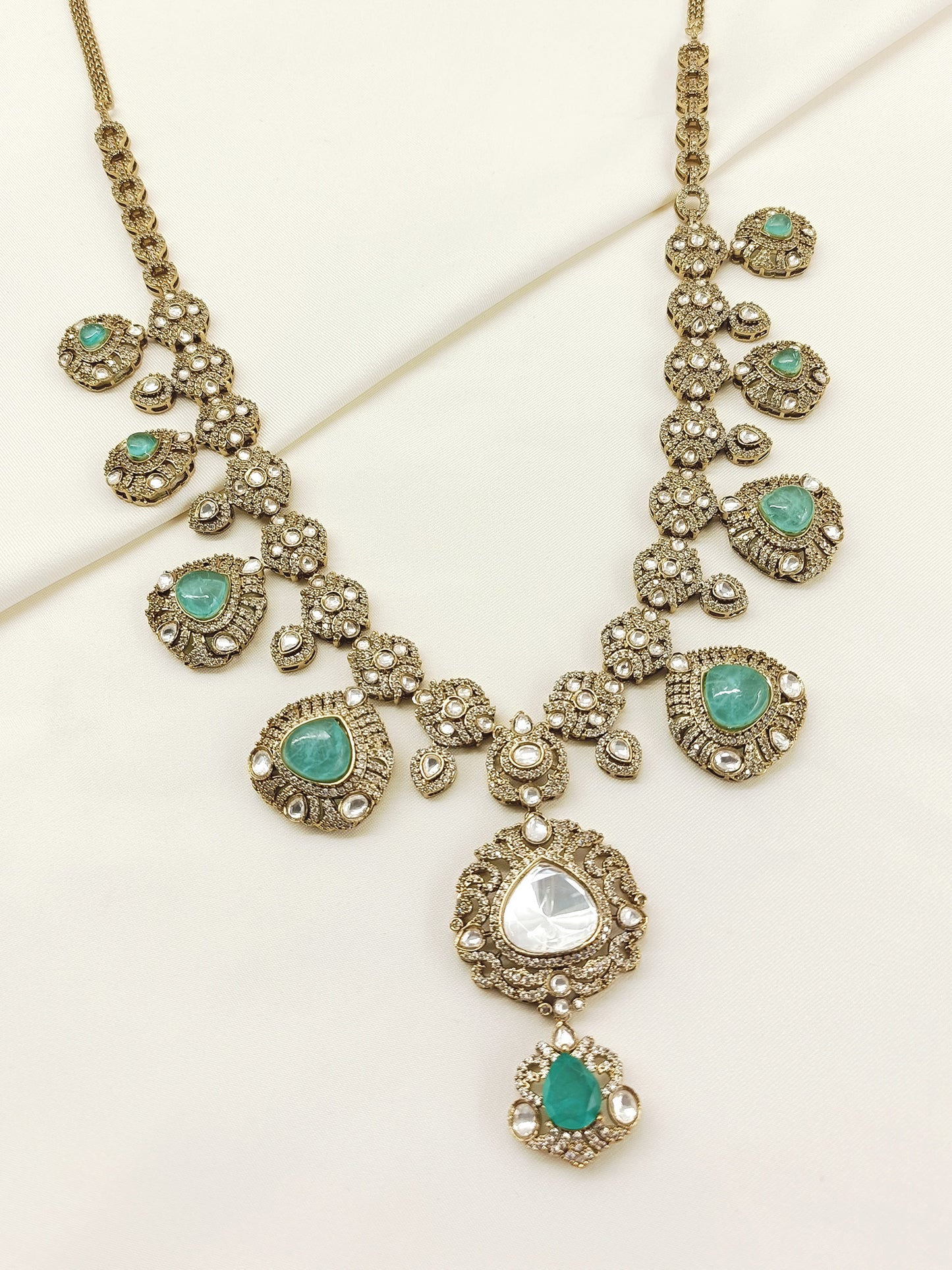 Rudraksh Groom Mala And Kalgi In Mint Green