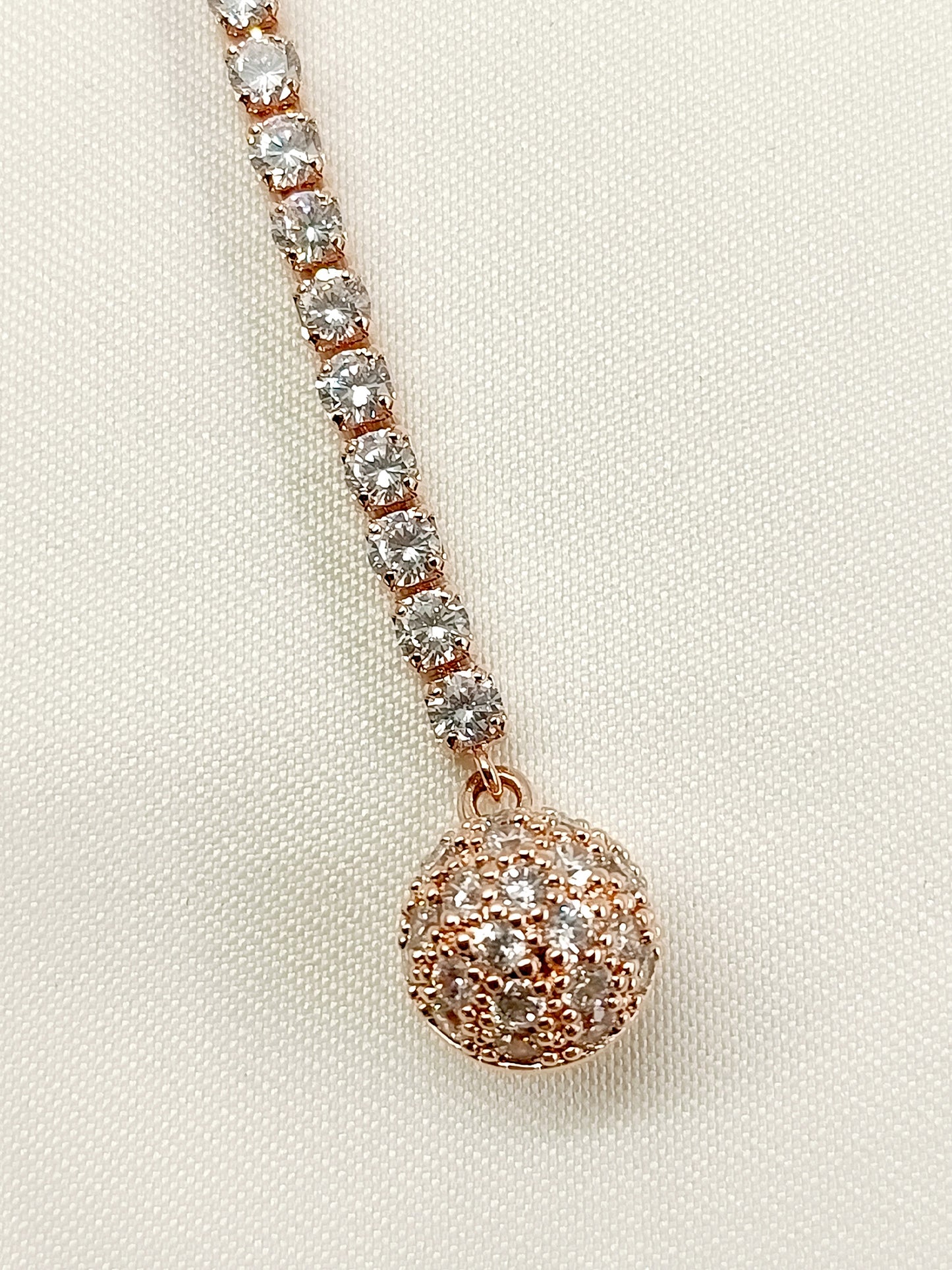 Riva White American Diamond Teeka