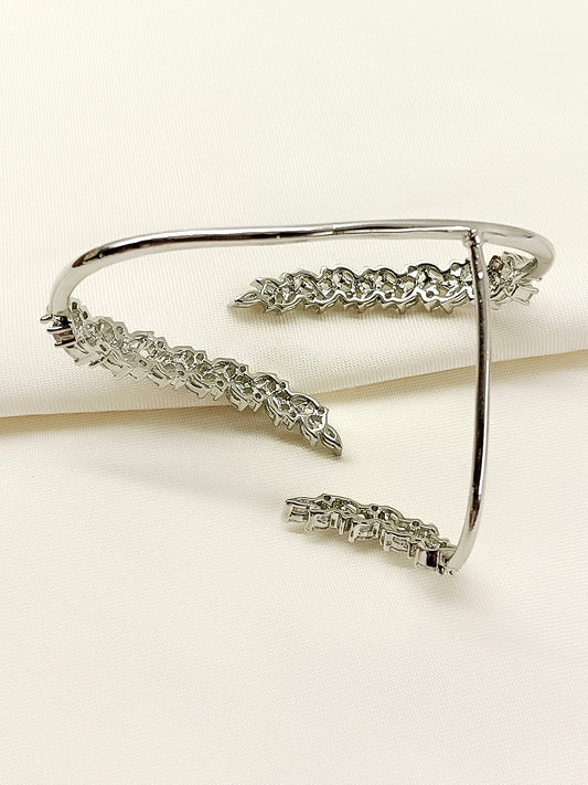 Zuri White American Diamond Palm Bracelet
