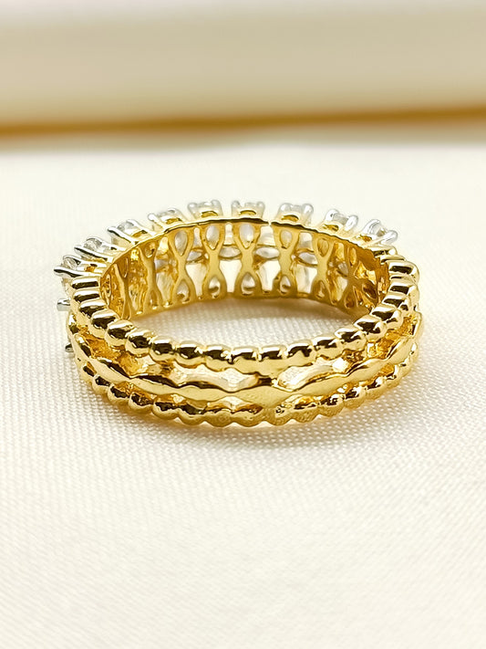 Sofia 92.5 Silver Swarovski Stone Finger Ring