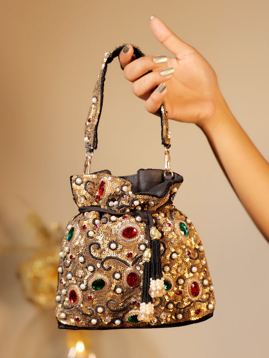 Chanchal Black Potli Bag