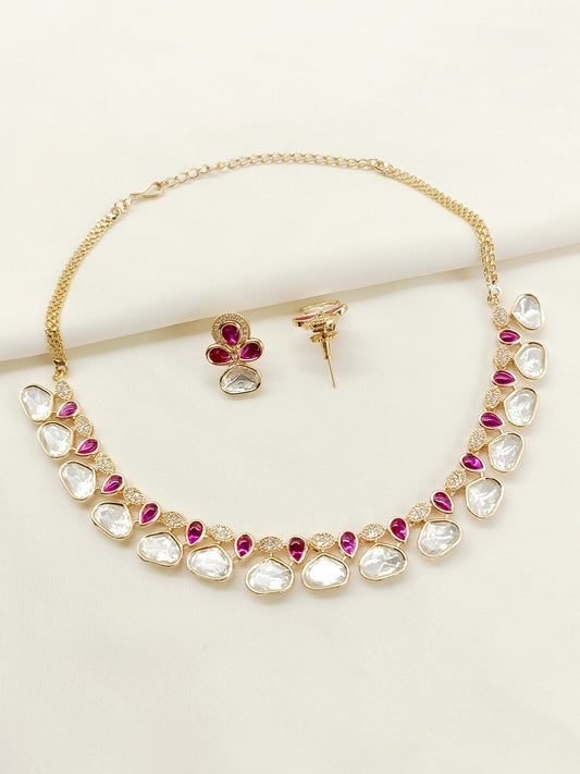Avika Ruby Kundan Necklace Set