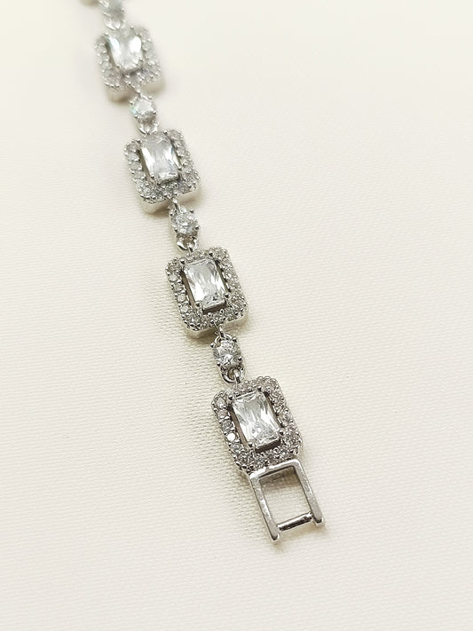 Himanshi White American Diamond Bracelet