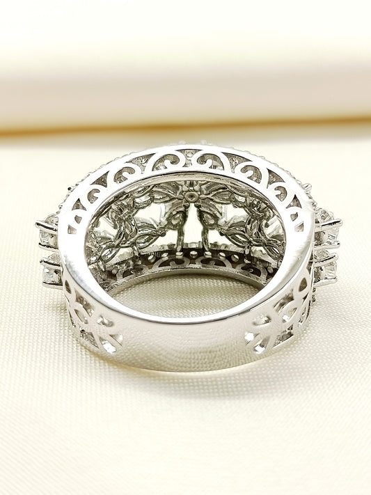 Rijul 92.5 Silver Swarovski Stone Finger Ring