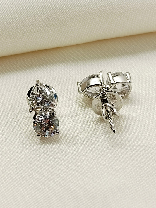 Vedu 92.5 Silver Swarovski Stone Tops